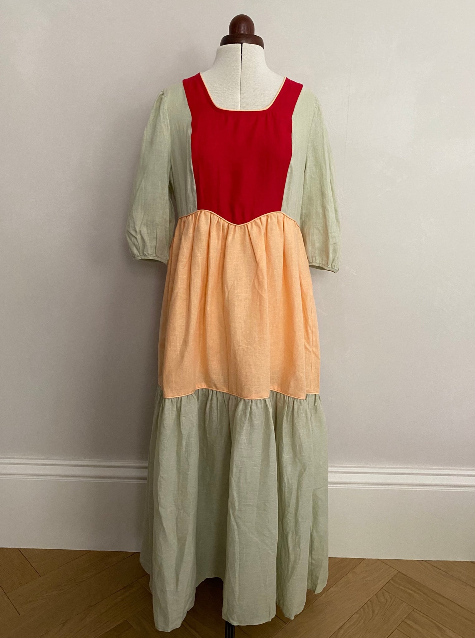 Batsheva multicoloured linen dress