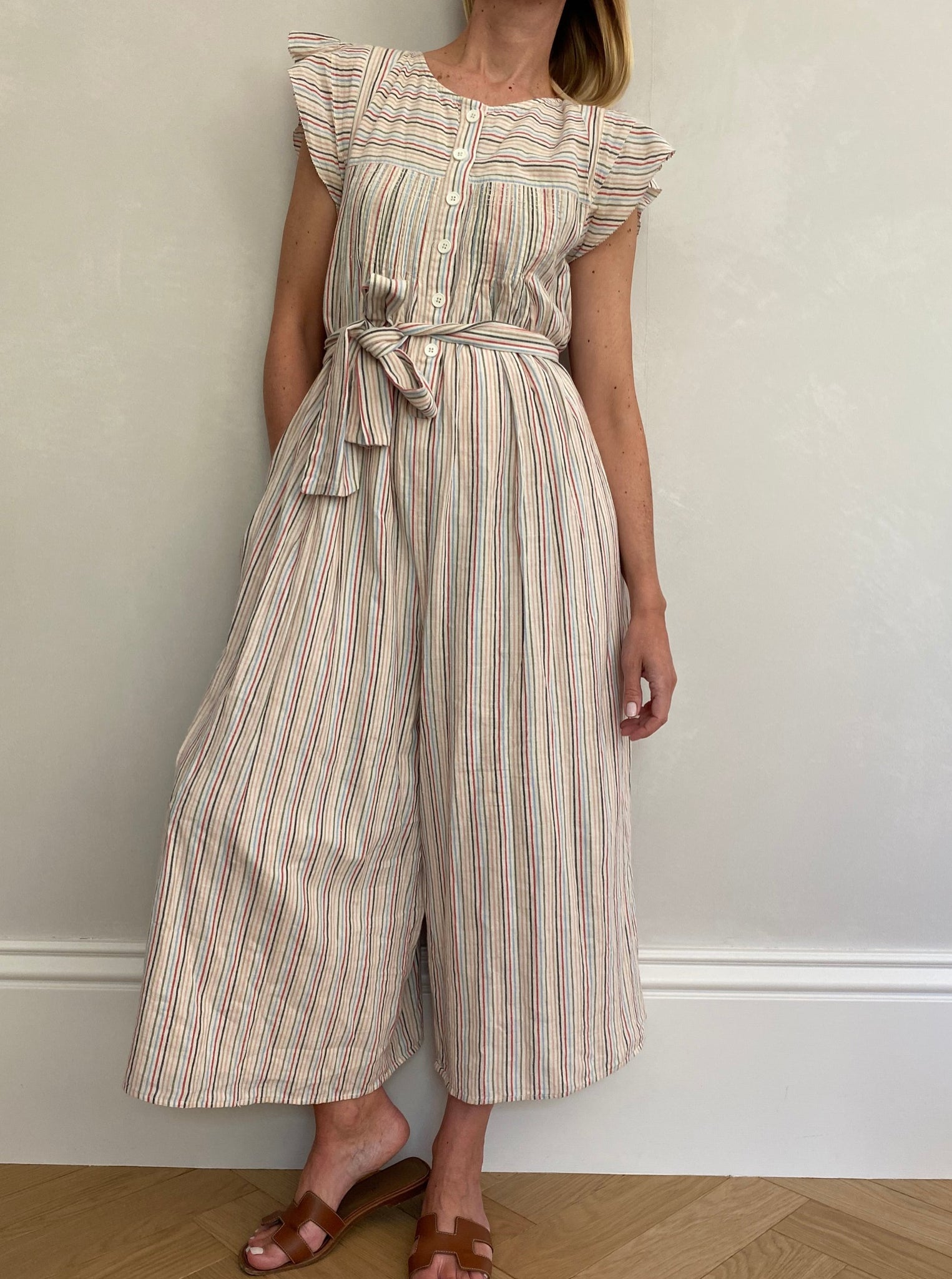 Preloved striped jumpsuit by Apiece Apart