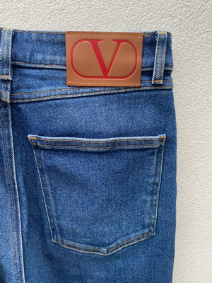 VALENTINO Blue Frayed Jeans W27