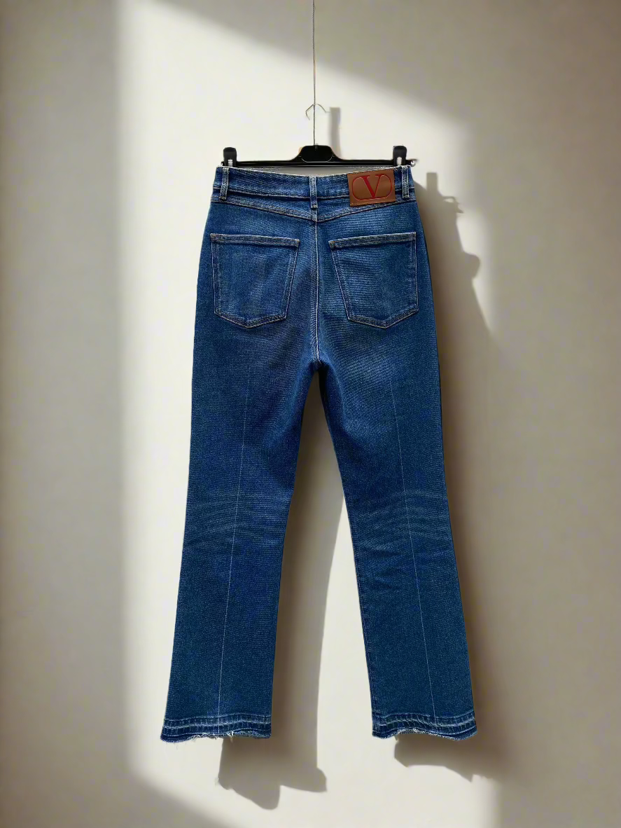 VALENTINO Blue Frayed Jeans W27