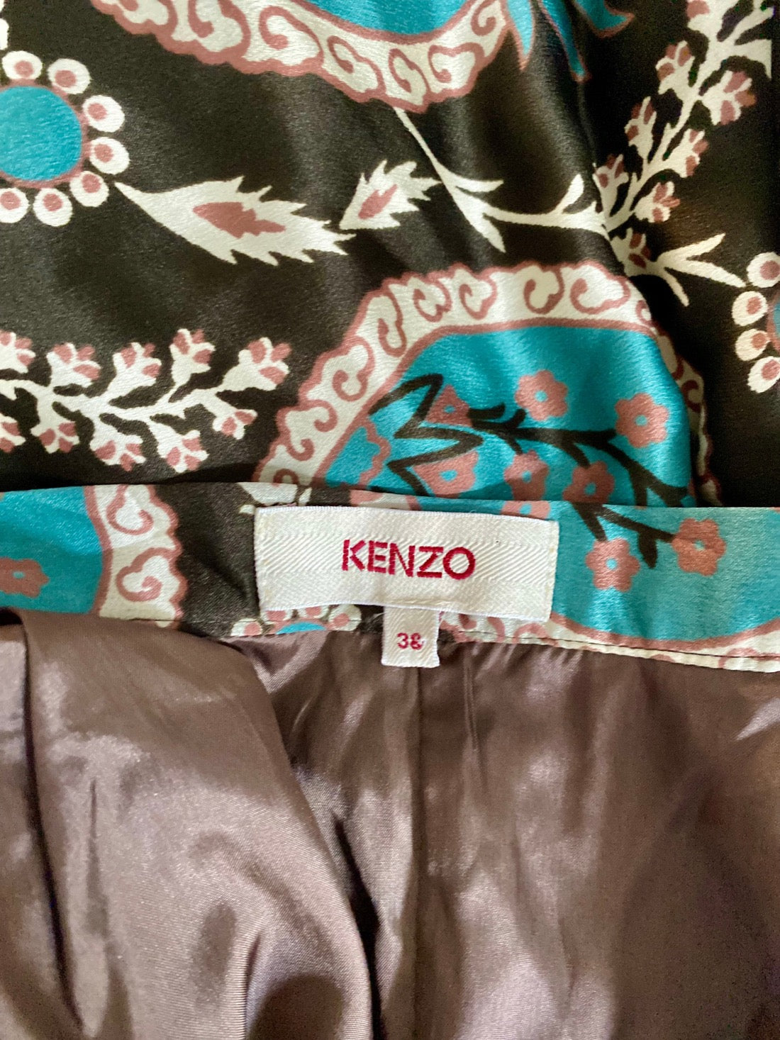 KENZO Silk Skirt UK10