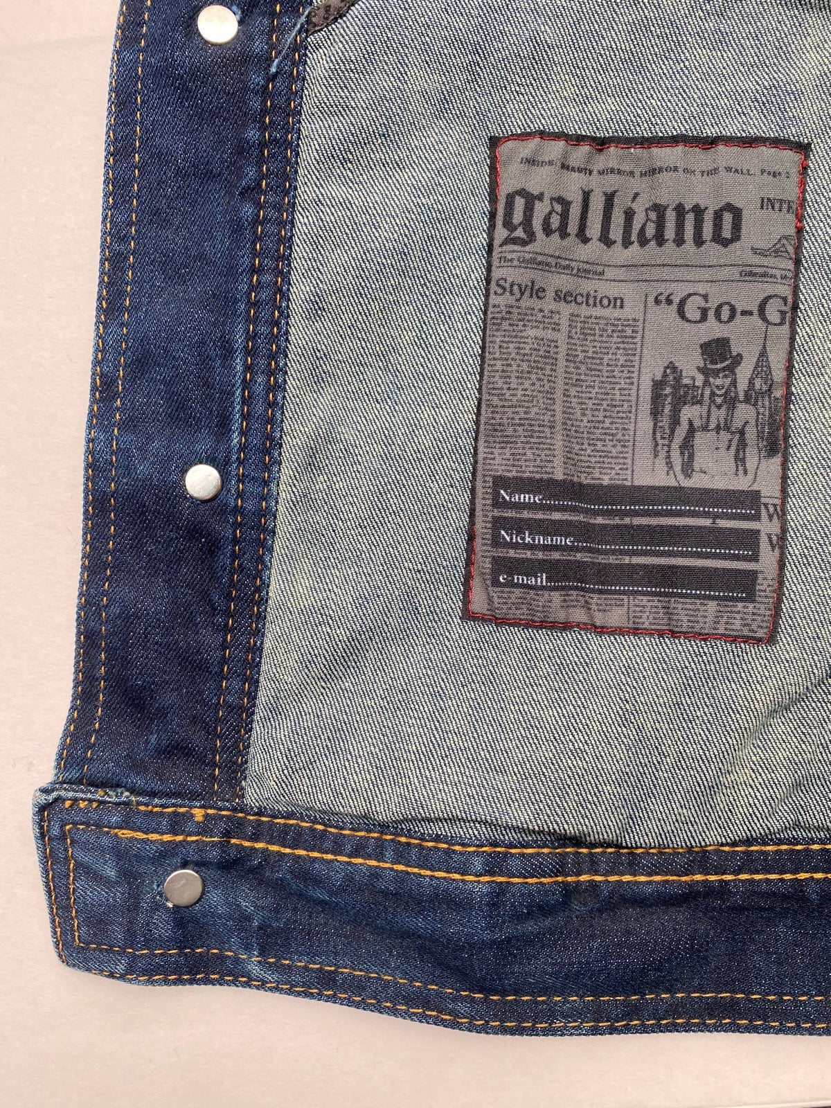 GALLIANO Denim Jacket Size M-L