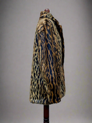 STAND STUDIO Leopard Faux Fur Coat UK8