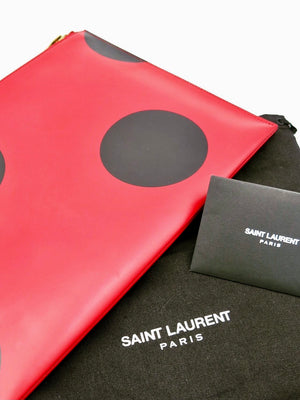 SAINT LAURENT Leather Clutch