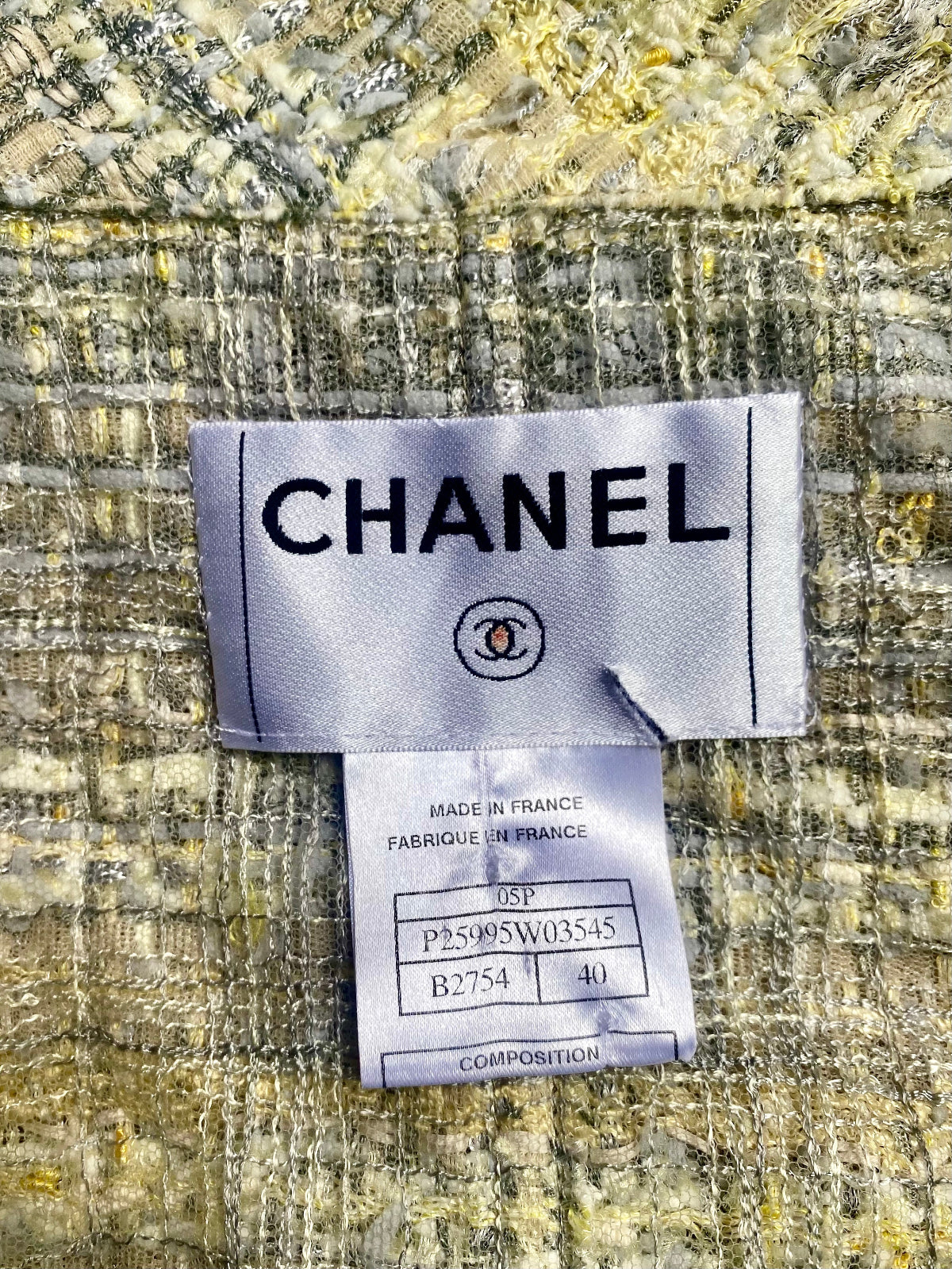 CHANEL Bouclé Tweed Jacket UK8-10
