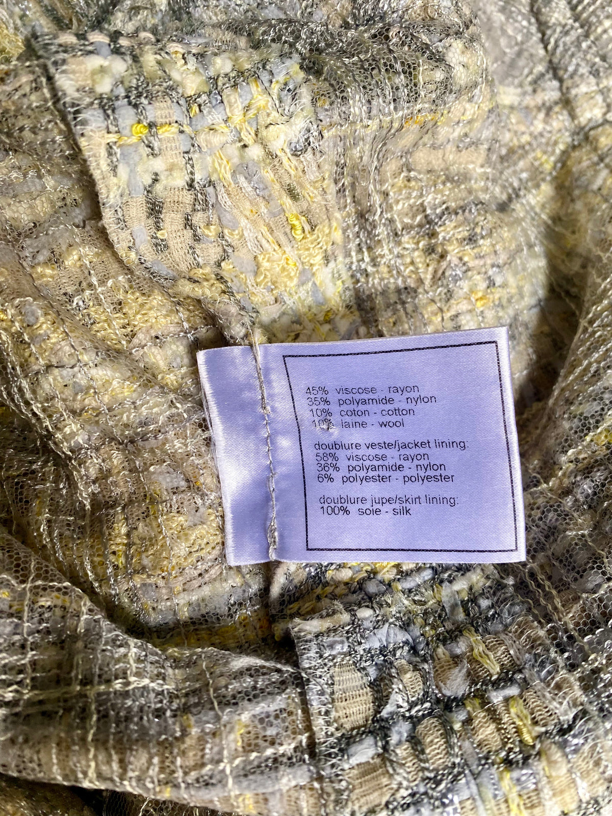 CHANEL Bouclé Tweed Jacket UK8-10