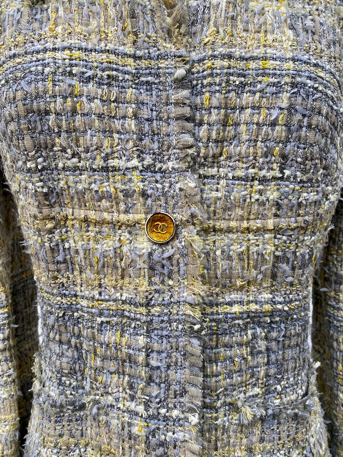 CHANEL Bouclé Tweed Jacket UK8-10