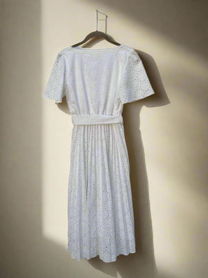 SEZANE Eyelet Midi Dress UK6