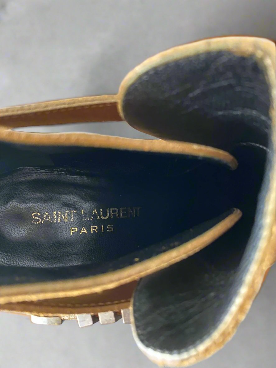 SAINT LAURENT Suede Ankle Boots Size 36