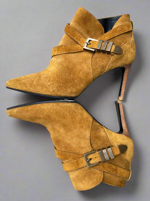 SAINT LAURENT Suede Ankle Boots Size 36