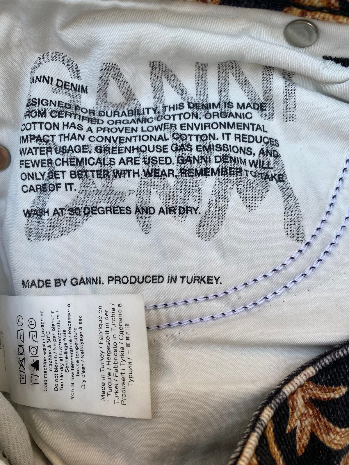 GANNI Printed Jeans W27