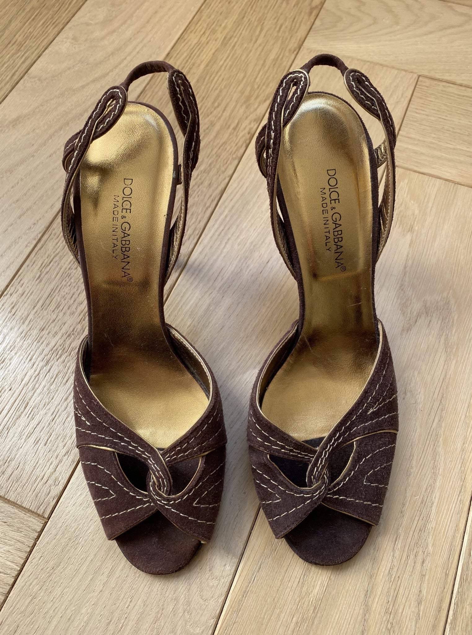 DOLCE & GABBANA Suede Sandals Size 37.5