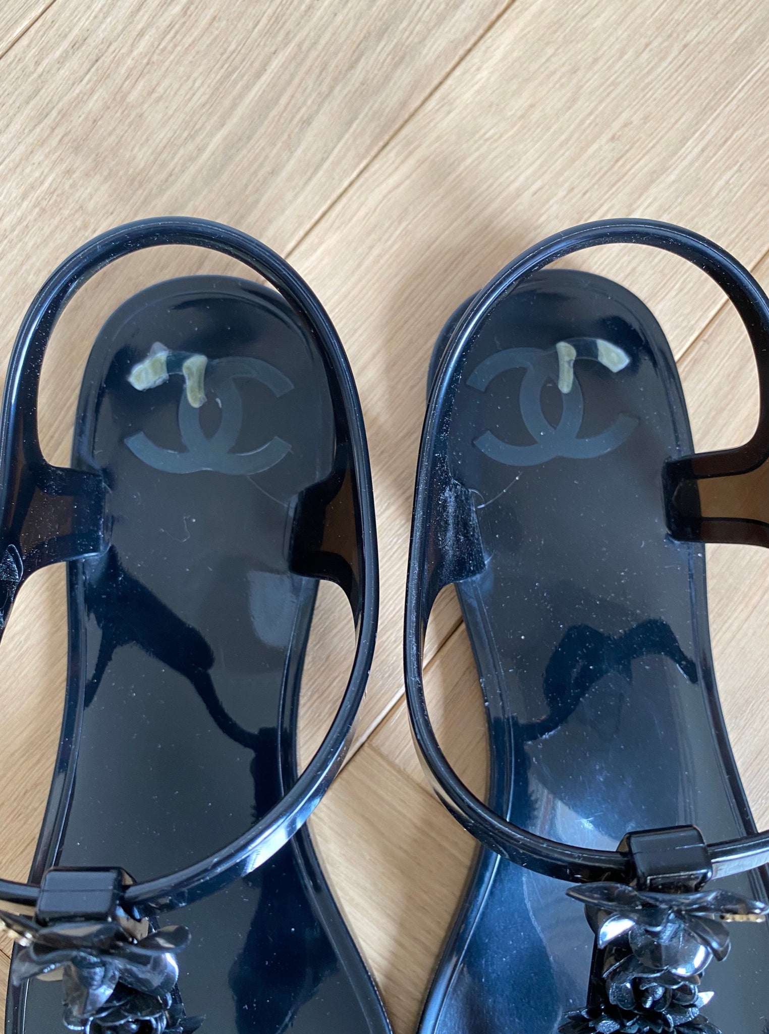 CHANEL Jelly Thong Sandals Size 41