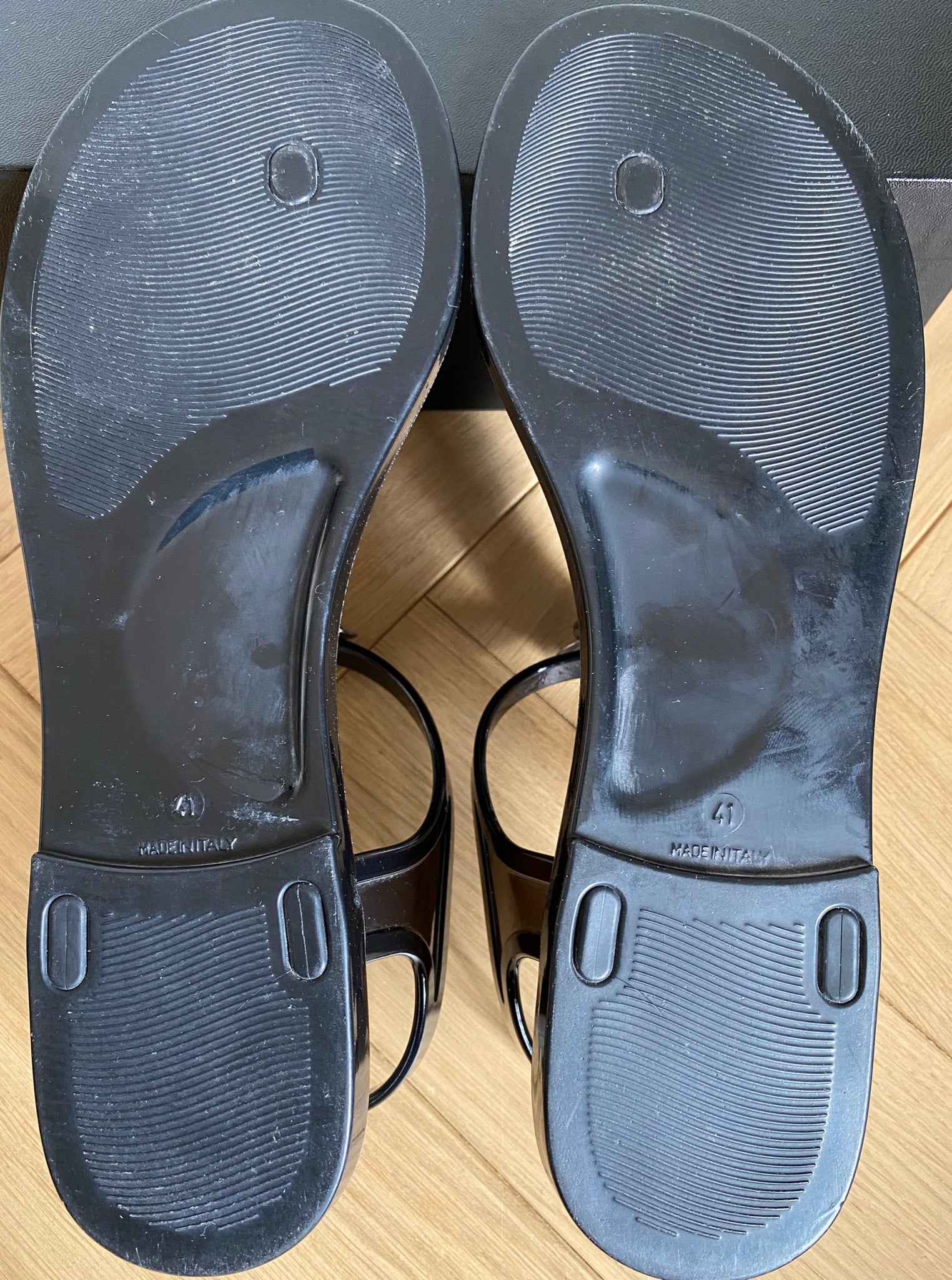 CHANEL Jelly Thong Sandals Size 41