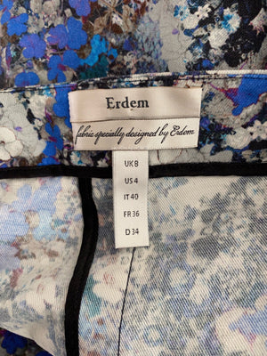 ERDEM Floral Trousers UK8