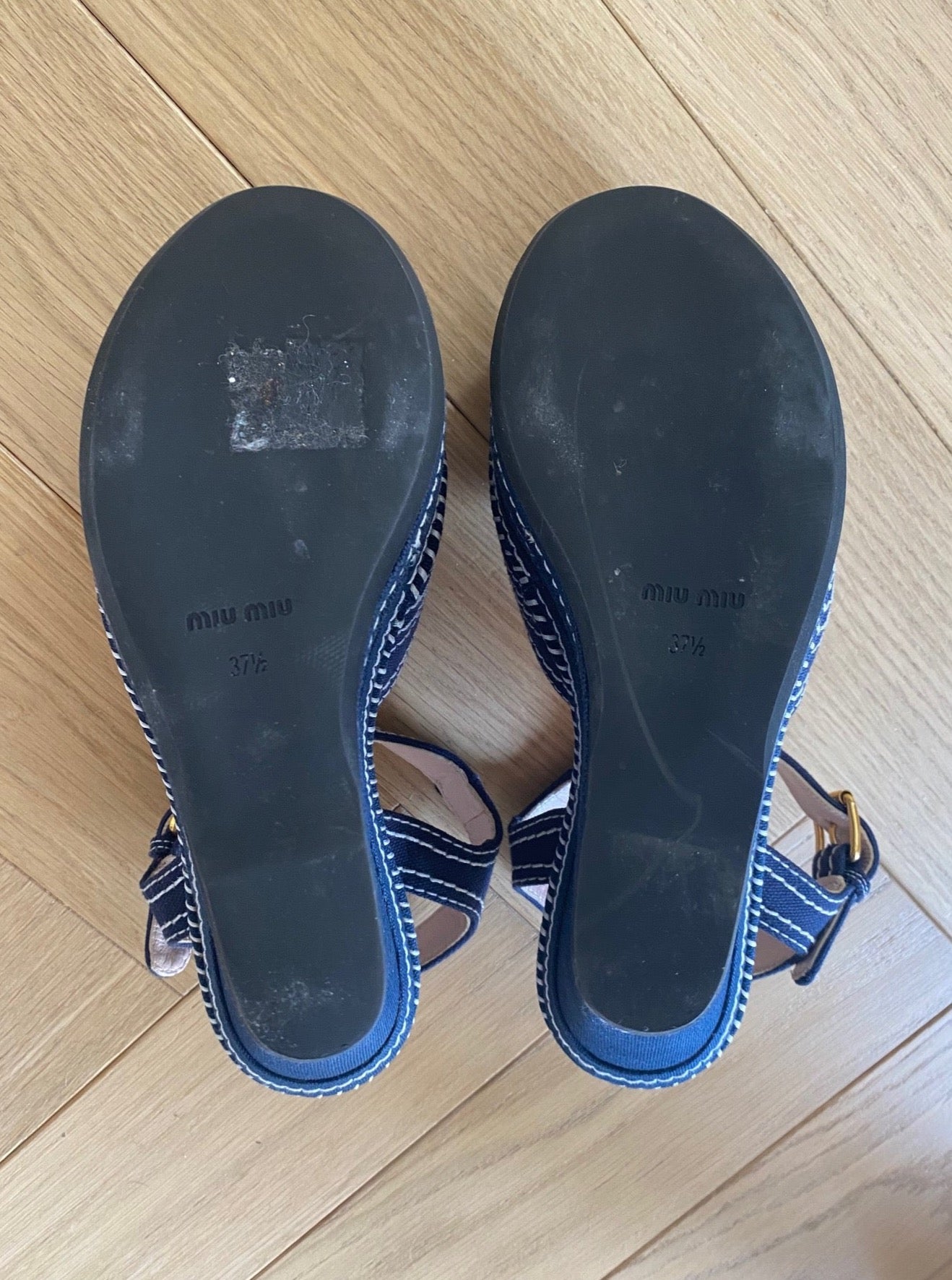 MIU MIU Wedge Sandals Size 37.5