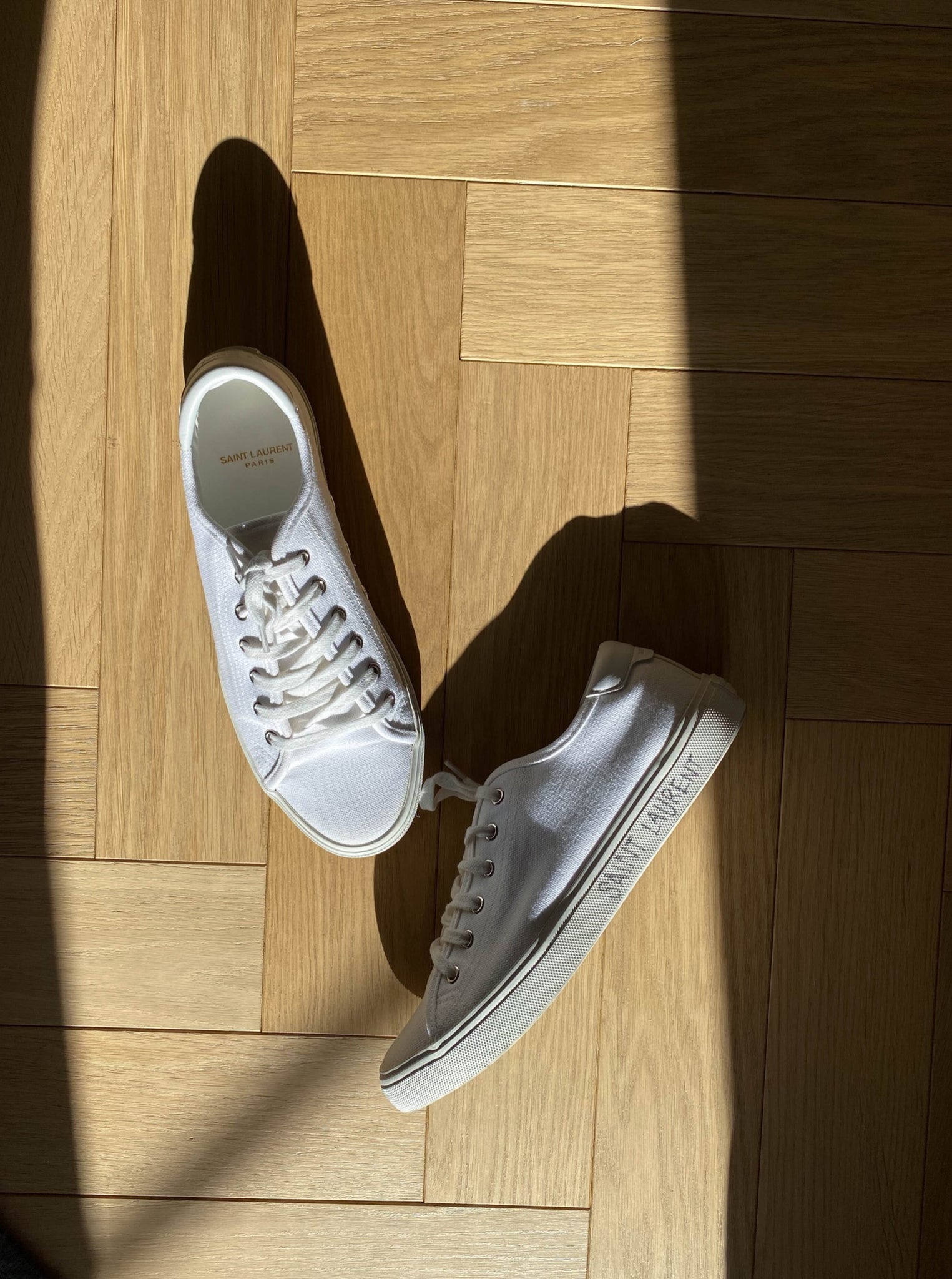 Preloved Saint Laurent canvas trainers