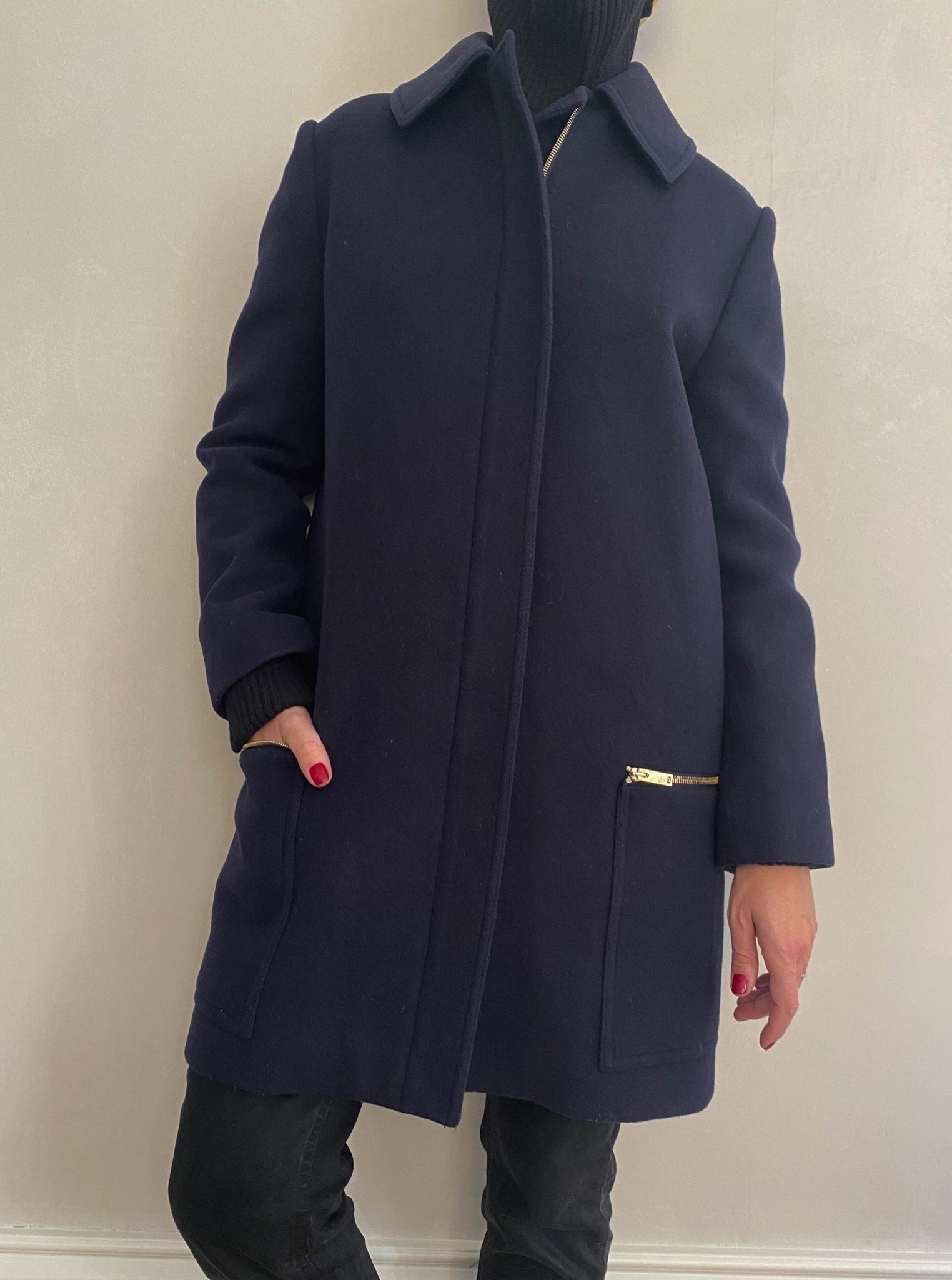 Preloved navy Stella McCartney wool coat