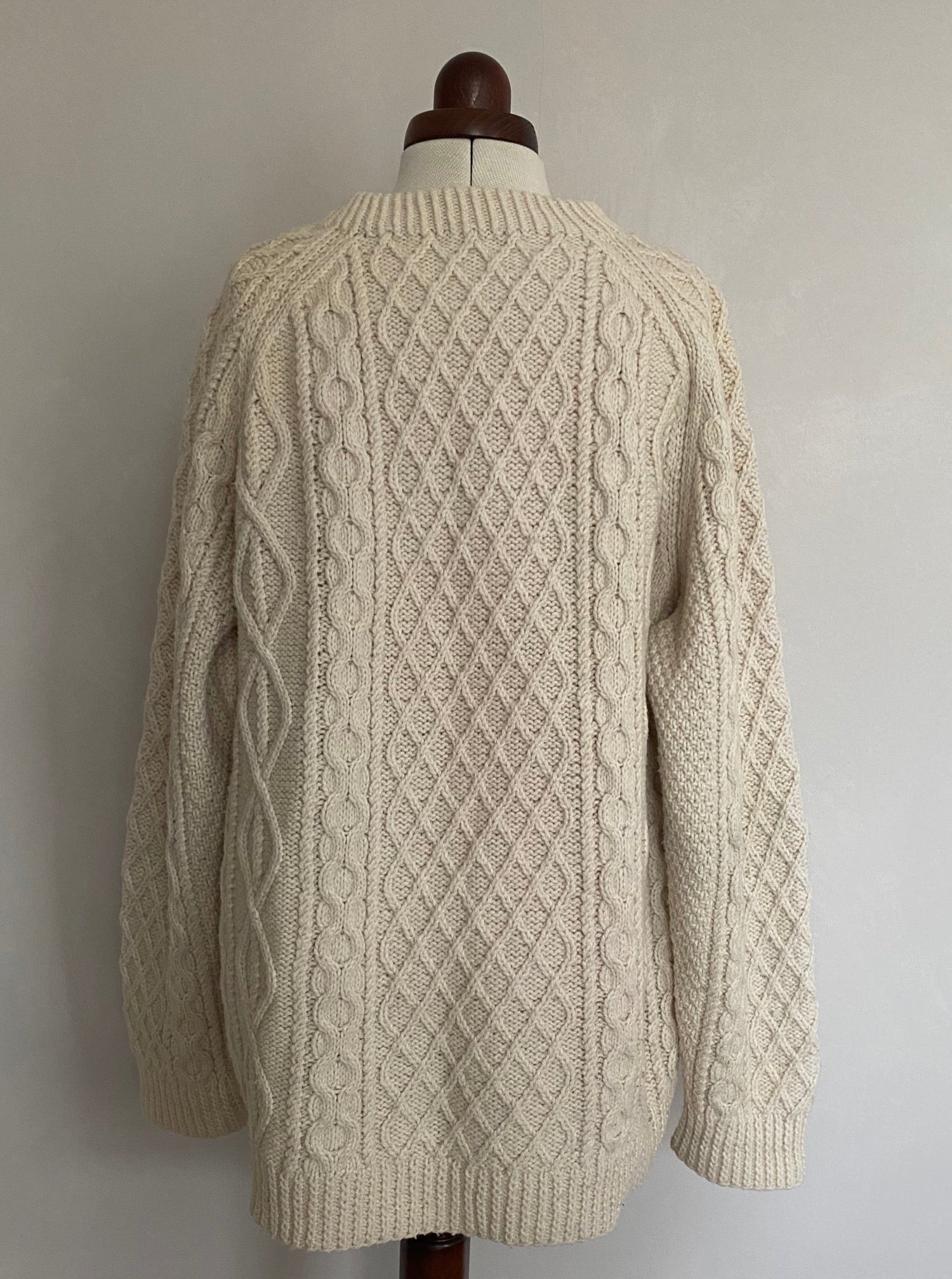 Vintage Aran Knit Jumper Size L